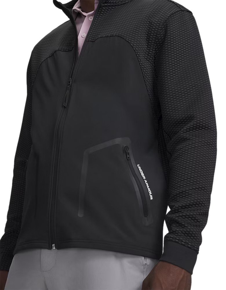 Under Armour Drive Pro Hybrid FZ felpa da uomo, nero/bianco