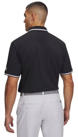 Under Armour ArmourDry Rib polo da uomo, nero