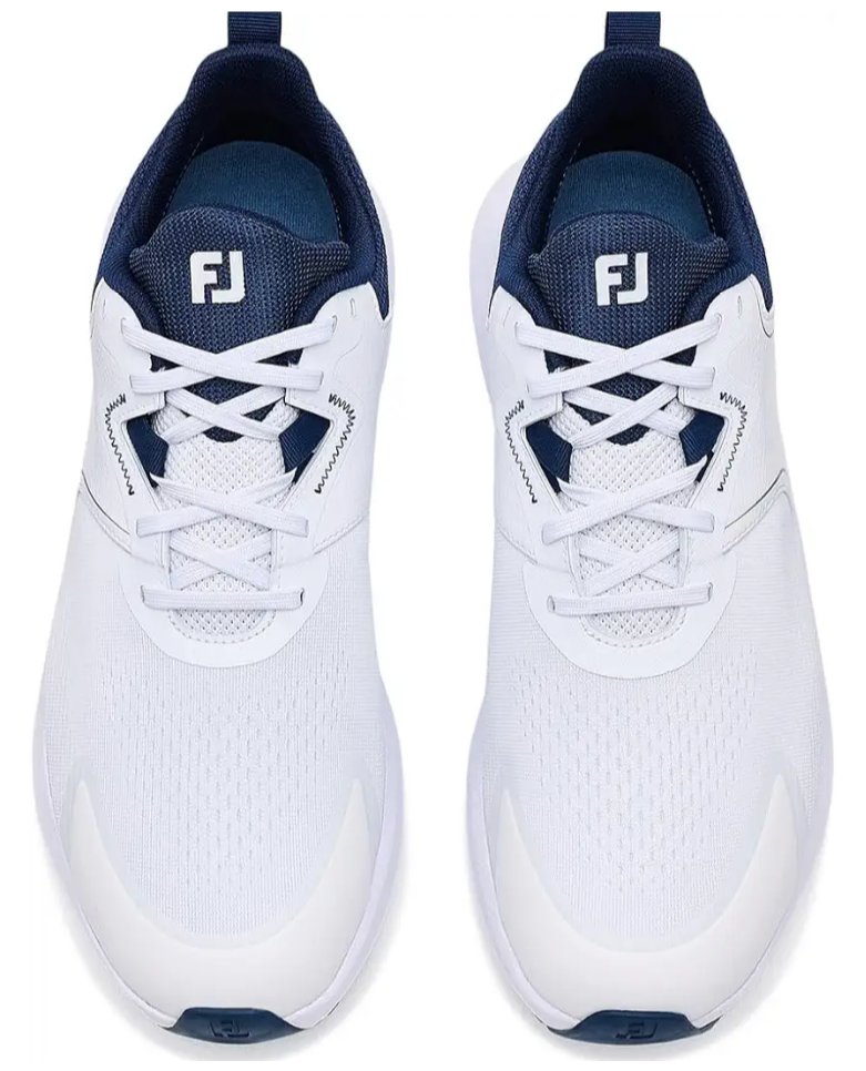 FootJoy Qmotion scarpe da golf da uomo, bianco/blu navy