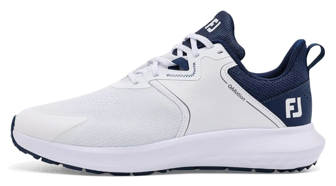 FootJoy Qmotion scarpe da golf da uomo, bianco/blu navy