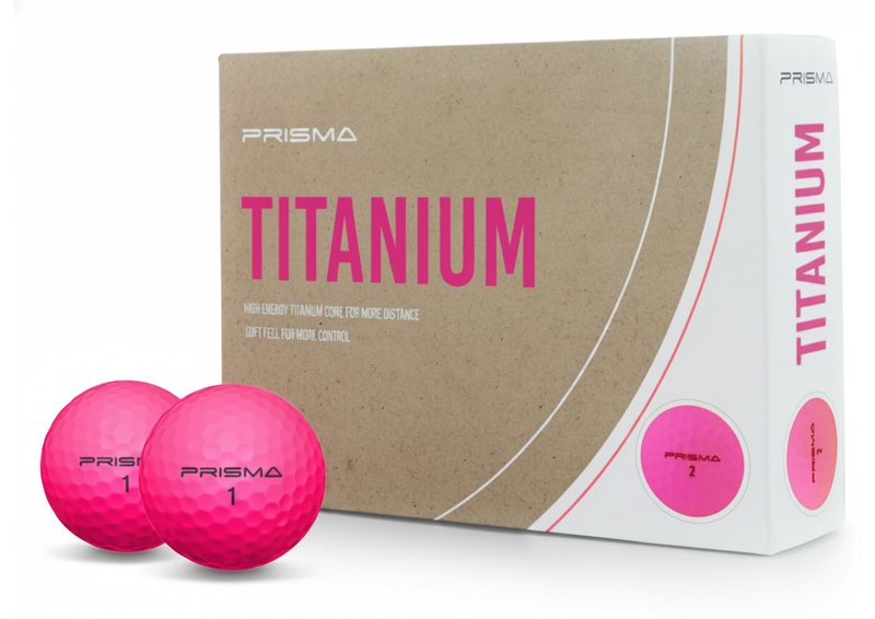 Prisma Titanium palline da golf (12 palline), rosa