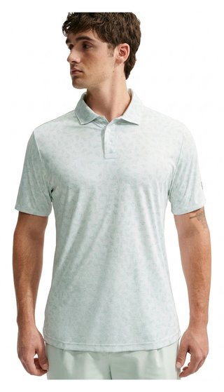 Nike Par Dri-FIT Grass Print polo da uomo, bianco