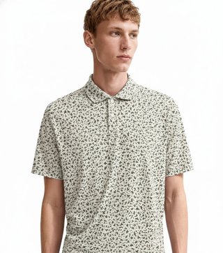Nike Par Microprint Birds polo da uomo, light orewood brown