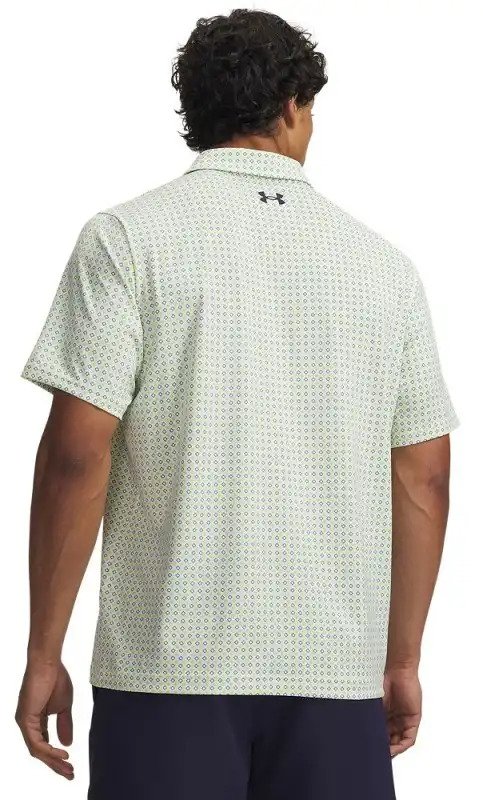 Under Armour Matchplay Printed polo da uomo, bianco/verde