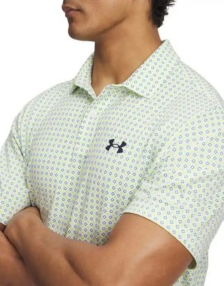 Under Armour Matchplay Printed polo da uomo, bianco/verde