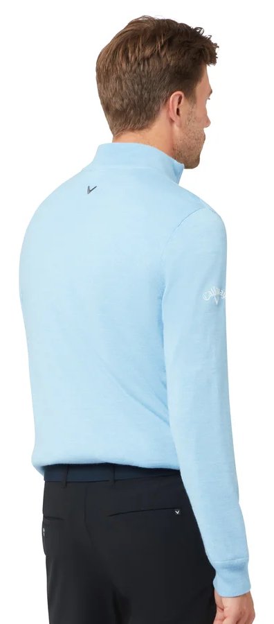Callaway Windstopper 1/4-Zip maglione da uomo, dark cerulean heather