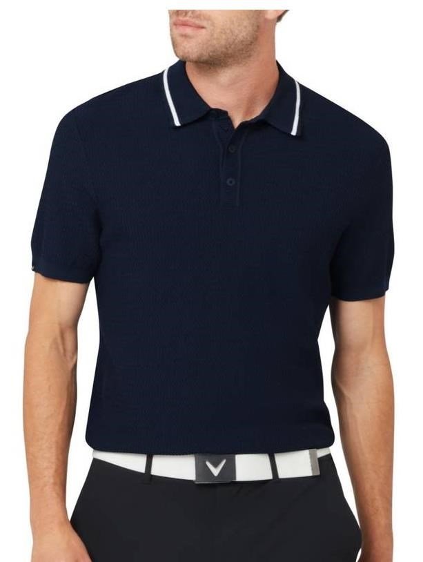 Callaway Textured sweater polo da uomo, peacoat
