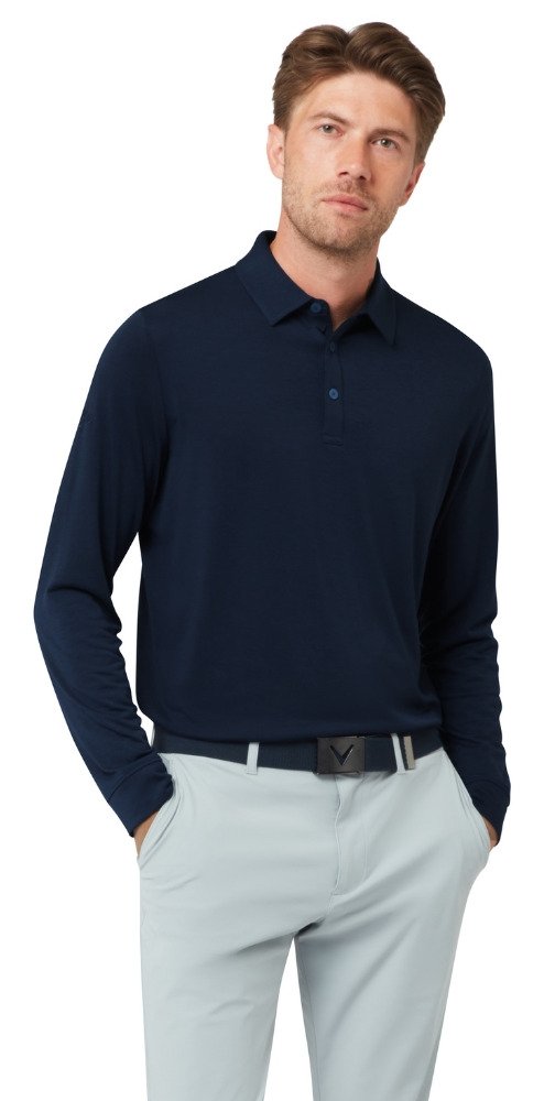 Callaway Soft Touch Long Sleeve polo da uomo, peacoat