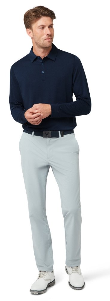 Callaway Soft Touch Long Sleeve polo da uomo, peacoat