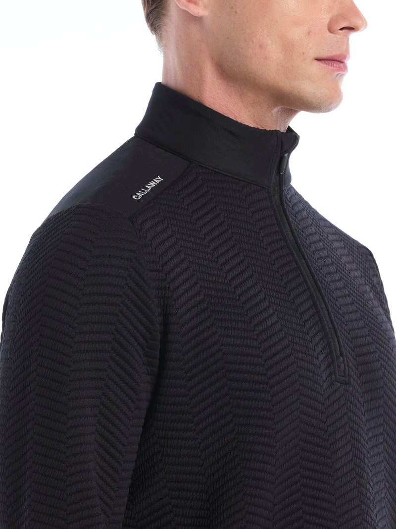 Callaway Chev Jacquard pullover da uomo, caviar