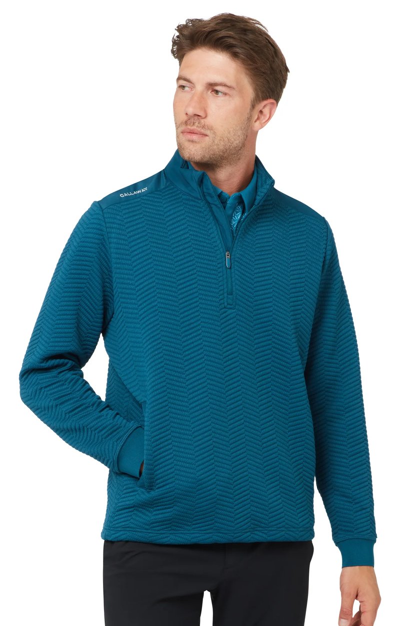 Callaway Chev Jacquard pullover da uomo, blue coral