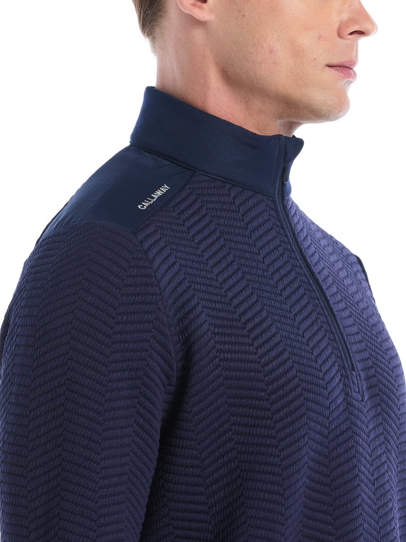 Callaway Chev Jacquard pullover da uomo, peacoat