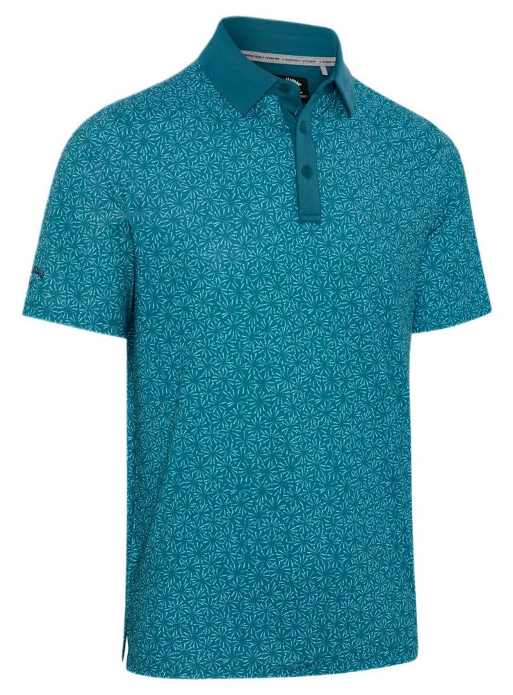 Callaway Confetti Tee Print polo da uomo, blue coral