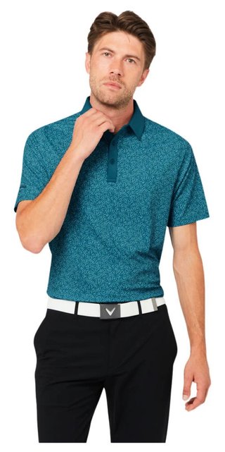 Callaway Confetti Tee Print polo da uomo, blue coral