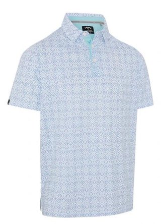 Callaway Printed Fractal Chev polo da uomo, bianco
