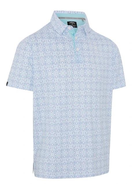 Callaway Printed Fractal Chev polo da uomo, bianco