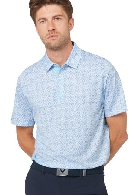 Callaway Printed Fractal Chev polo da uomo, bianco