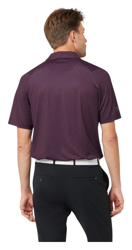 Callaway Trademark Golf Printed polo da uomo, italian plum