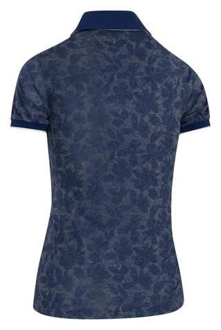 Callaway Rib Tim Printed polo da donna, blue depths