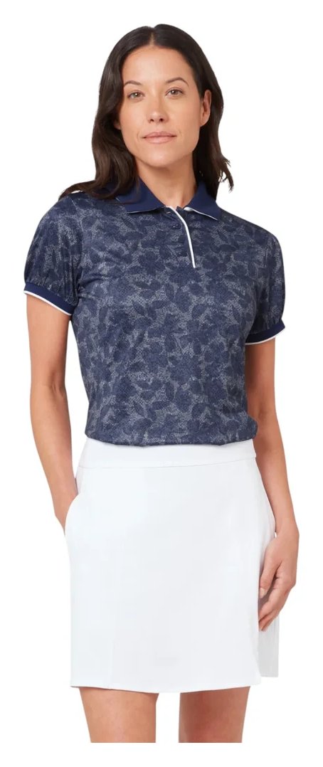 Callaway Rib Tim Printed polo da donna, blue depths