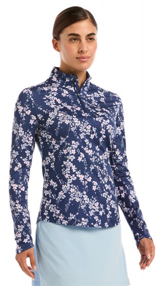 Callaway Snowy Floral felpa da donna, blue depths