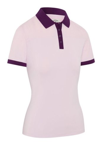 Callaway Colourblock Rib polo da donna, cherry blossom