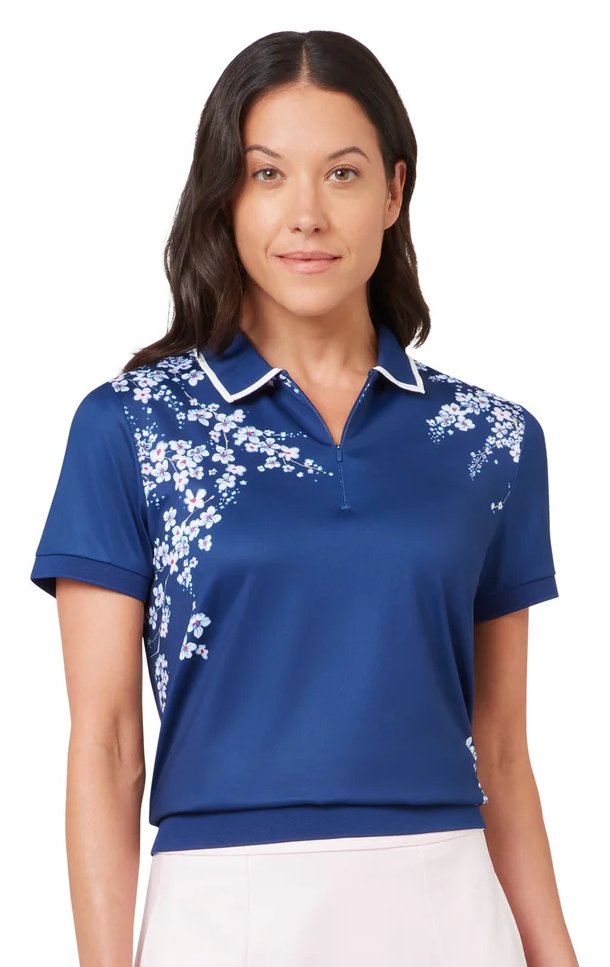Callaway Floral Blossom polo da donna, blue depths