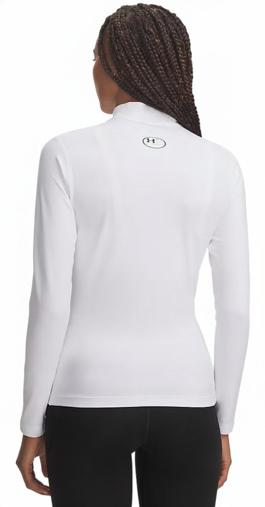 Under Armour ColdGear Mock Long Sleeve t-shirt a maniche lunghe da donna, bianca