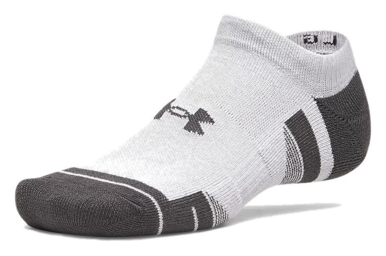 Under Armour Performance Tech No Show calzini unisex, 3pack, mod gray/white/jet gray