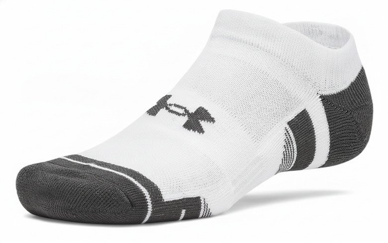Under Armour Performance Tech No Show calzini unisex, 3pack, bianco