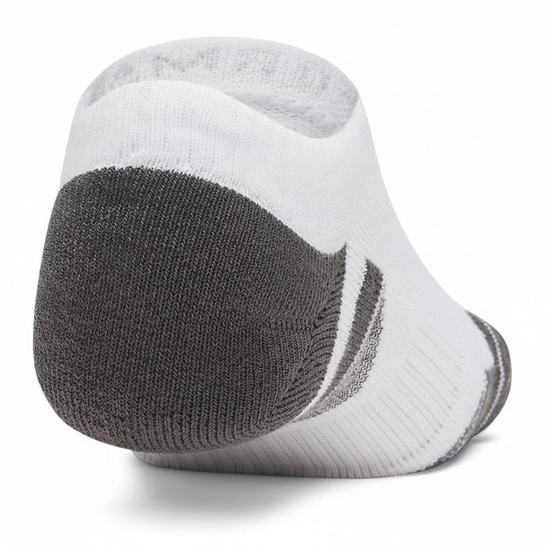 Under Armour Performance Tech No Show calzini unisex, 3pack, bianco