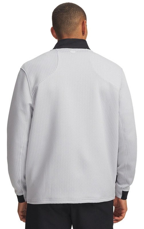 Under Armour Drive Pro Hybrid FZ felpa da uomo, halo grigio/bianco
