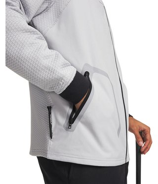 Under Armour Drive Pro Hybrid FZ felpa da uomo, halo grigio/bianco