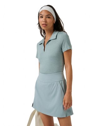Travis Mathew Skyloft Light polo da donna, heather slate