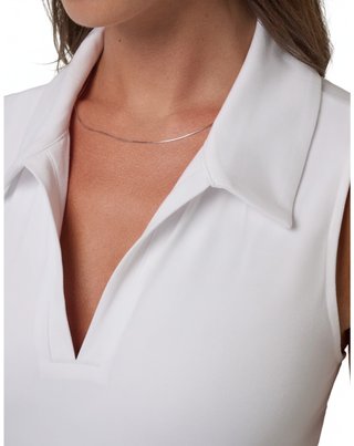Travis Mathew Skyloft Light Sleeveless polo da donna, bianco
