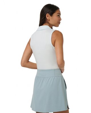 Travis Mathew Skyloft Light Sleeveless polo da donna, heather cloudwash