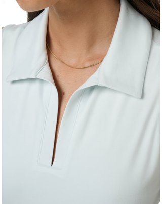 Travis Mathew Skyloft Light Sleeveless polo da donna, heather cloudwash