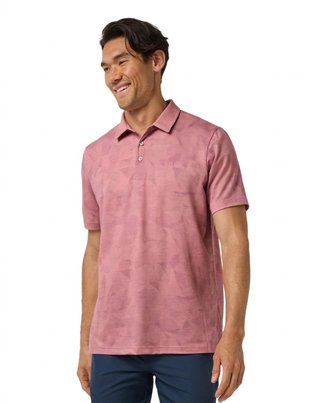 Travis Mathew Featherweight Backnine polo da uomo, mauveglow