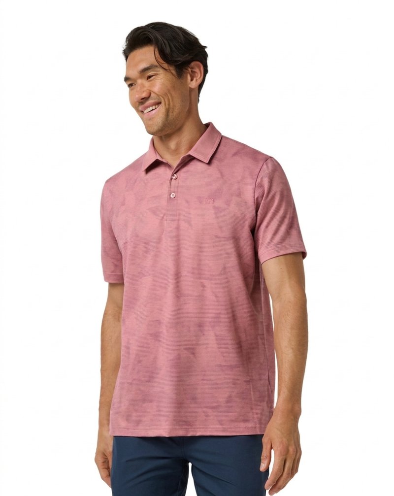 Travis Mathew Featherweight Backnine polo da uomo, mauveglow