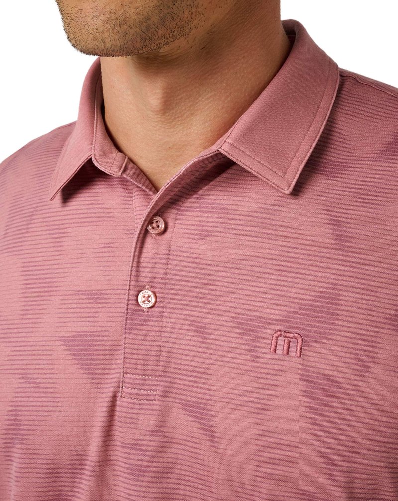 Travis Mathew Featherweight Backnine polo da uomo, mauveglow