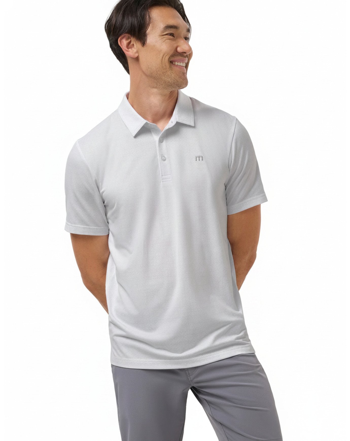 Travis Mathew Featherweight Trophy Ready polo da uomo, bianco