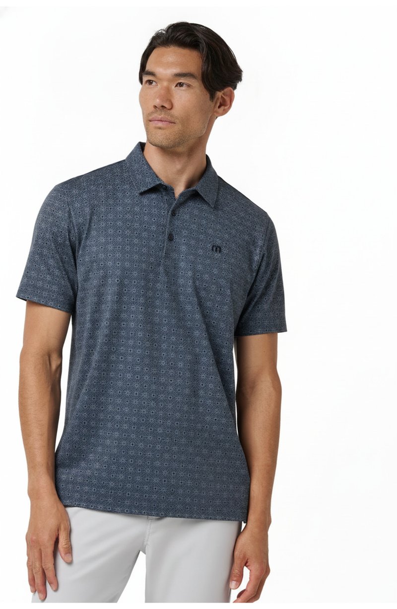 Travis Mathew Featherweight Trophy Ready polo da uomo, total eclipse