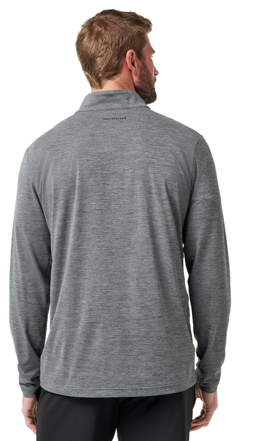 Travis Mathew Heater Pro 1/4Zip felpa da uomo, heather grey