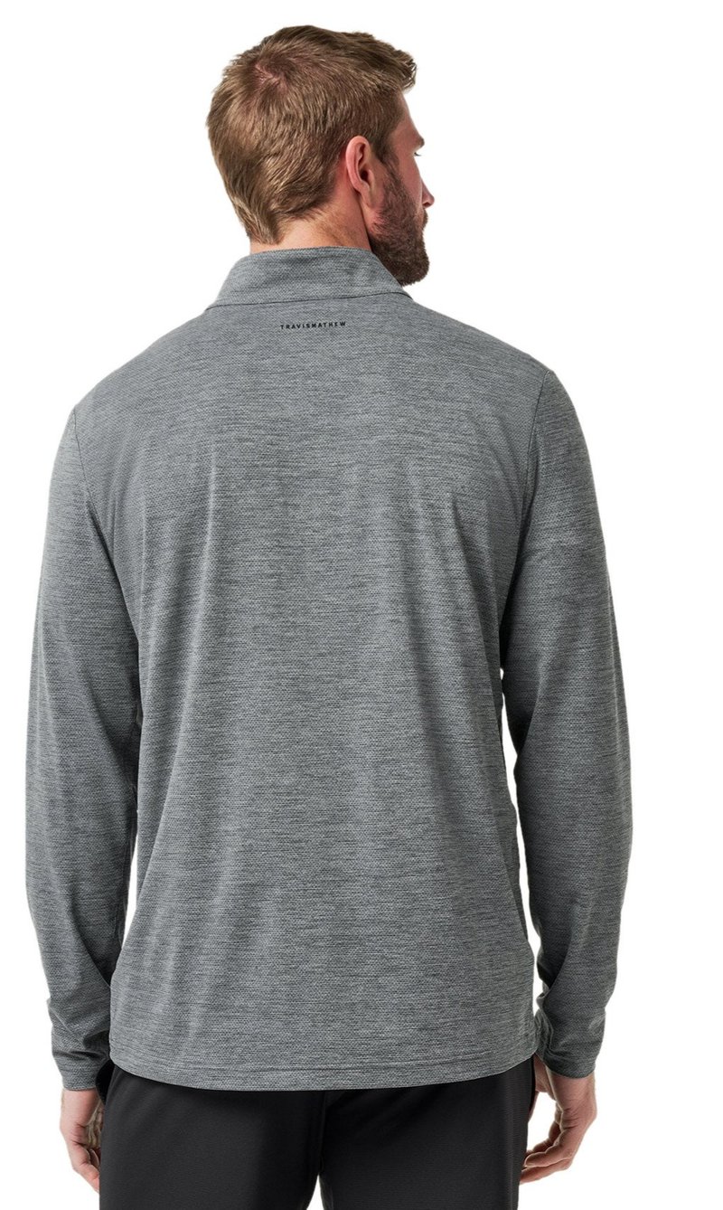 Travis Mathew Heater Pro 1/4Zip felpa da uomo, heather grey