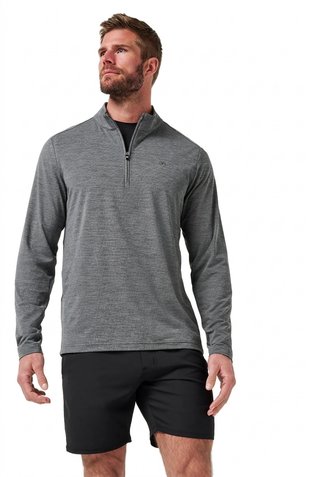 Travis Mathew Heater Pro 1/4Zip felpa da uomo, heather grey