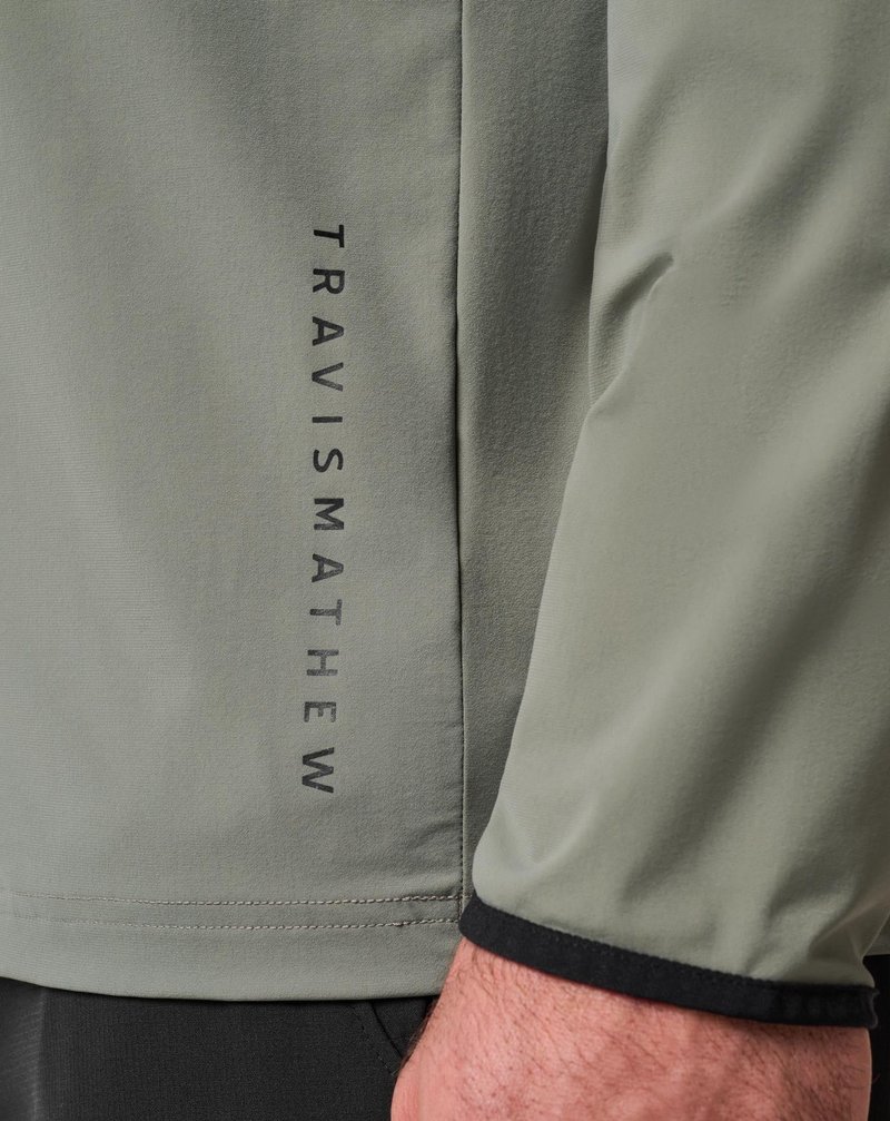 Travis Mathew Hero Hour Tech felpa con cappuccio da uomo, dark olive