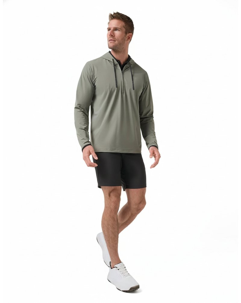 Travis Mathew Hero Hour Tech felpa con cappuccio da uomo, dark olive