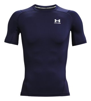 Under Armour HeatGear maglia a compressione da uomo, midnight navy/bianco