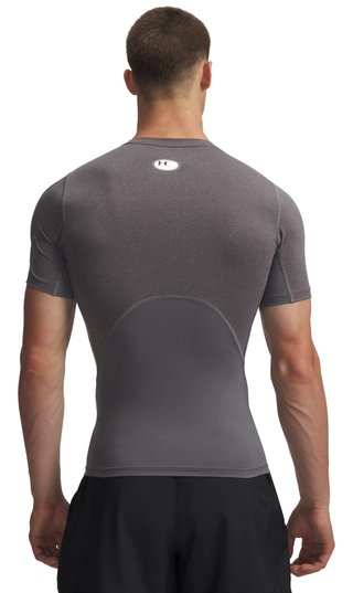 Under Armour HeatGear maglia a compressione da uomo, carbon heather
