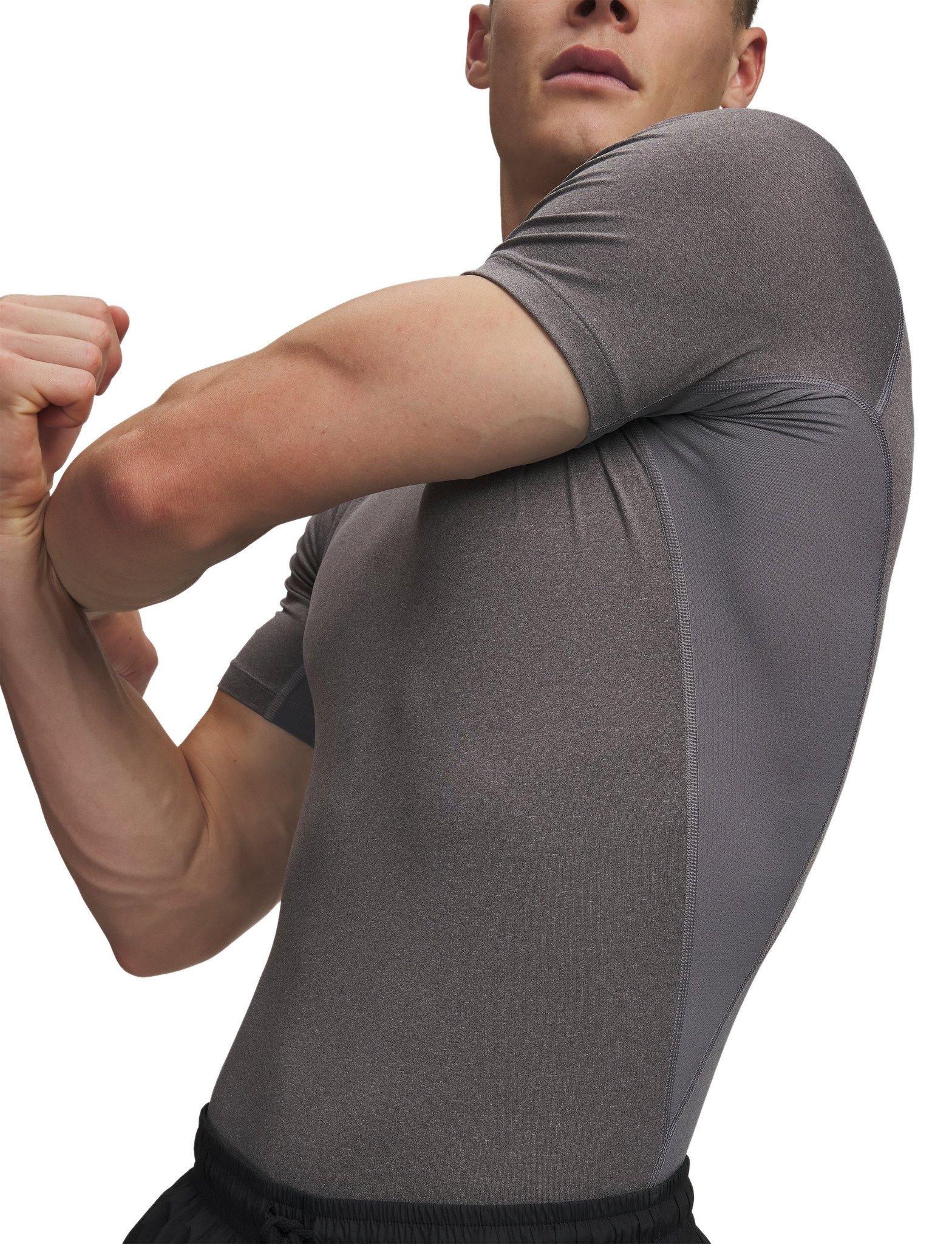 Under Armour HeatGear maglia a compressione da uomo, carbon heather